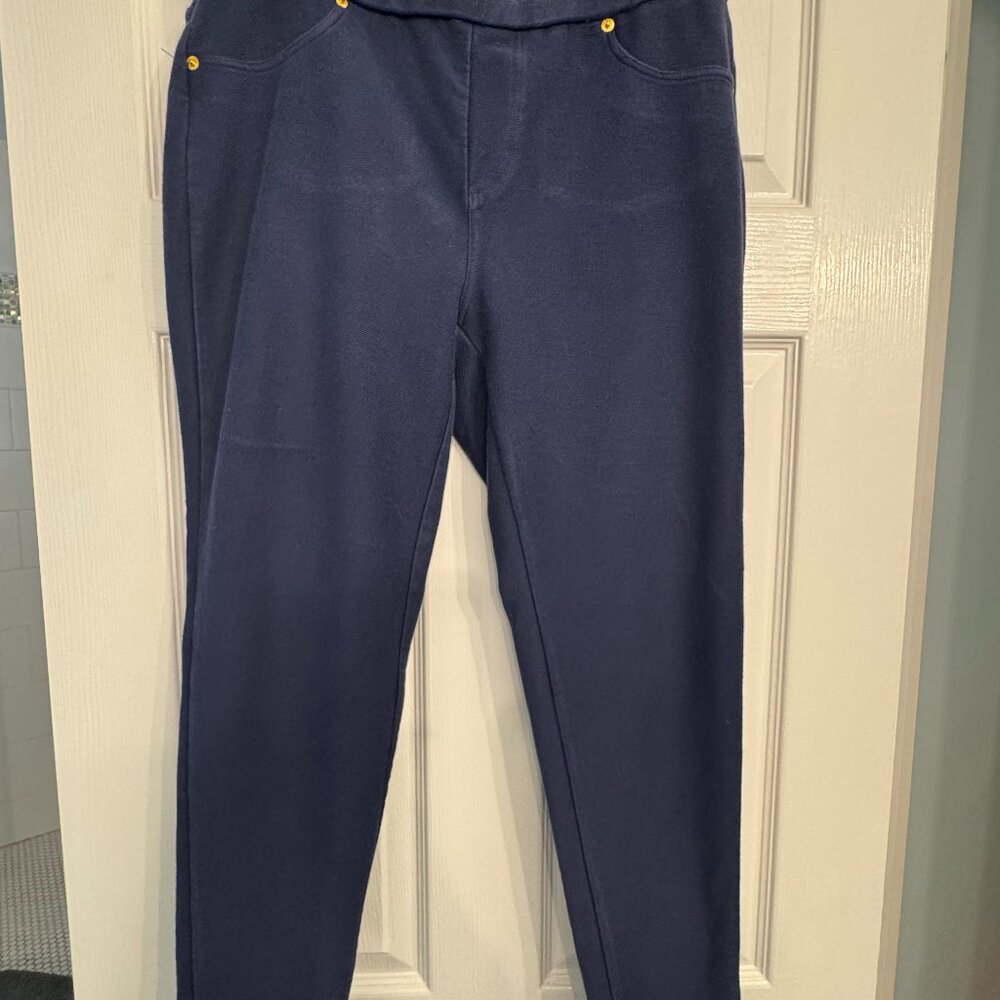 MICHAEL KORS NAVY JEAN STYLE STRETCH PANTS SIZE L